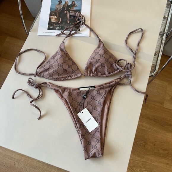 Gucci Other - Gucci Brown Logo Bikini